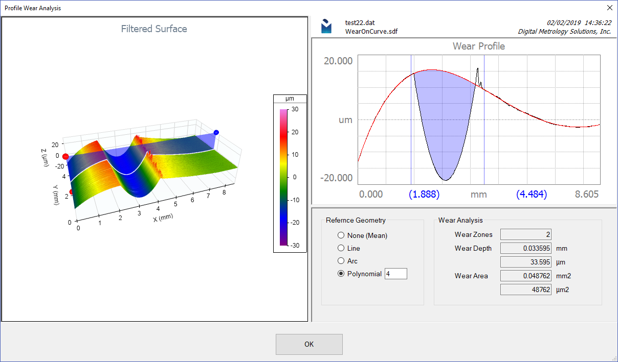 measure wear scar