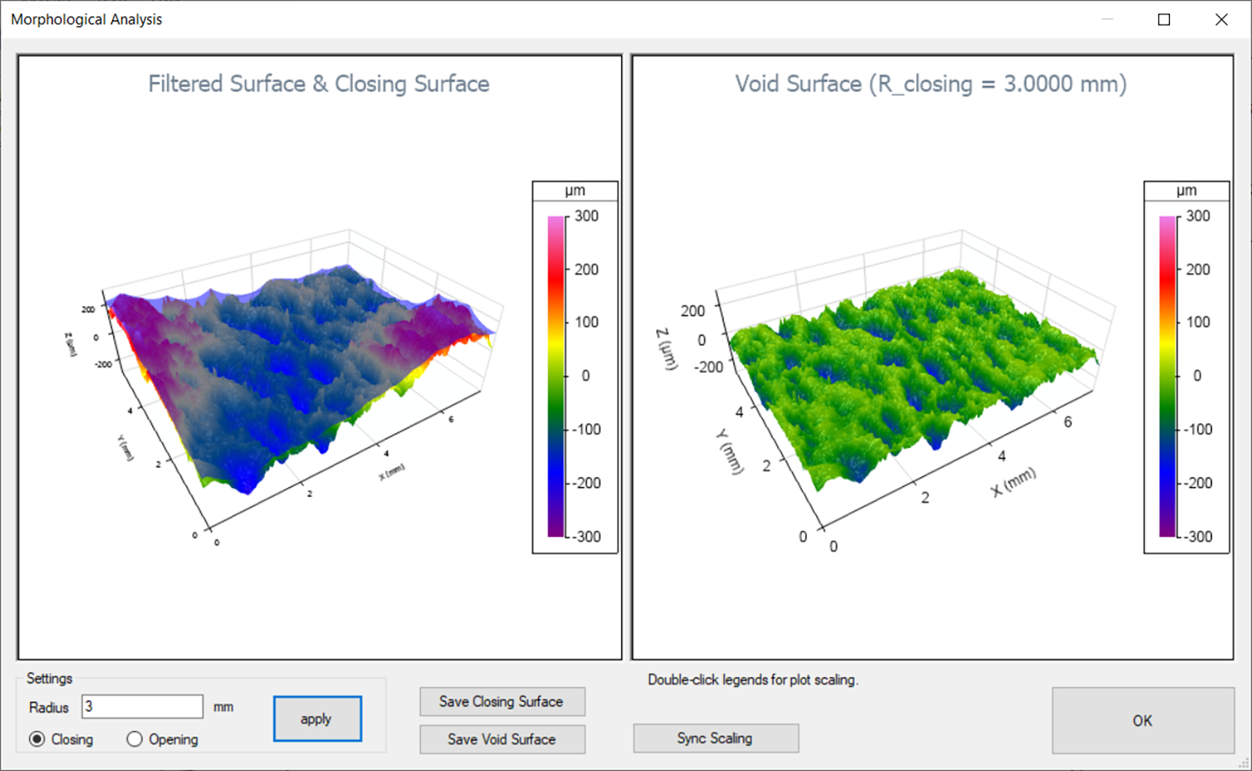 Digital Metrology- OmniSurf3D 3D surface texture analysis software  side-by-side data comparison view