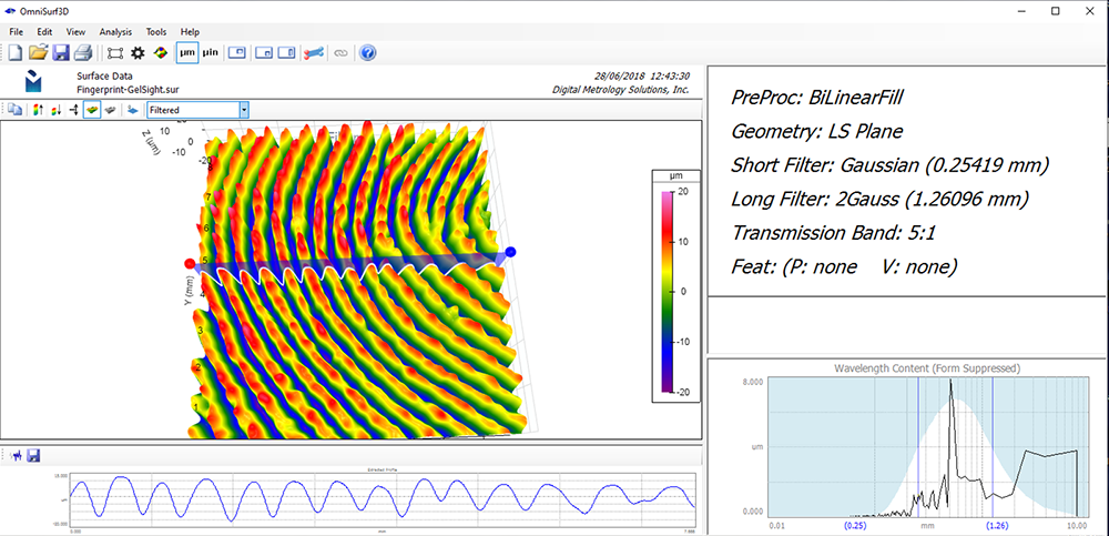 3D Surface Texture Measurement of a Fingerprint - Digital Metrology 