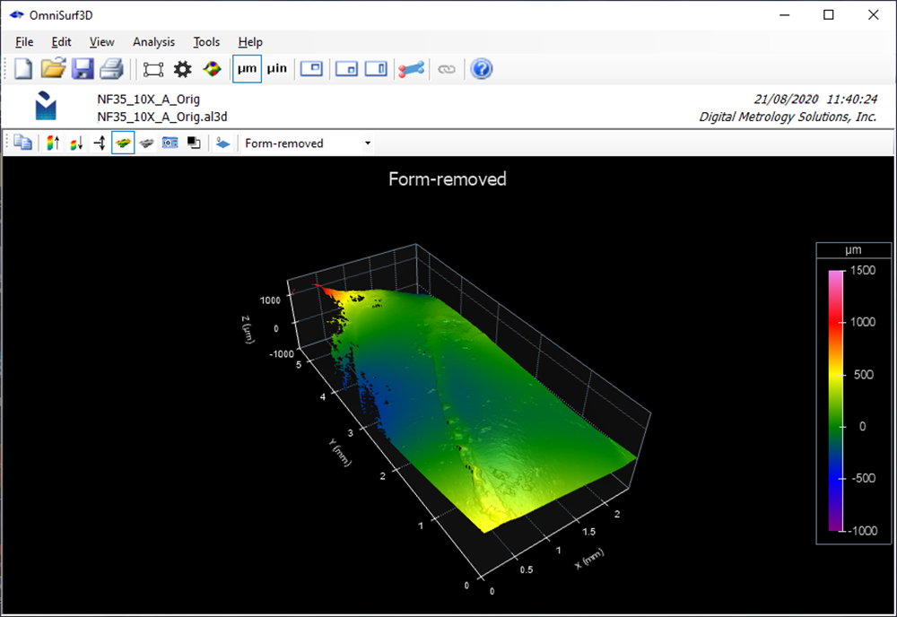 Areal 3D Surface Texture Image Overlay - Digital Metrology