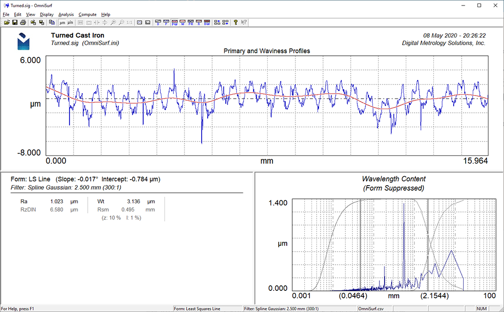 OmniSurf Surface Texture Analysis Software - Digital Metrology