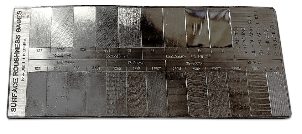 Tactile Surface Comparator Strip - Digital Metrology