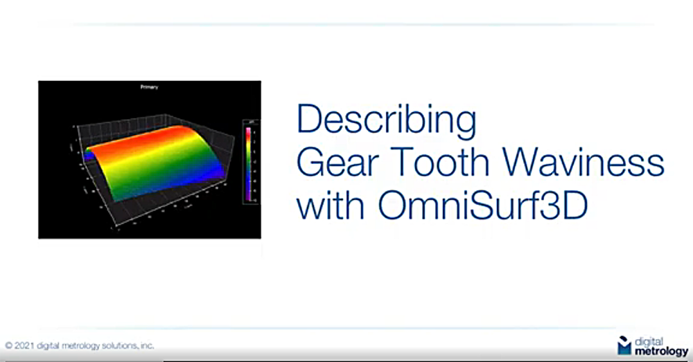 Measuring gear tooth waviness to control gear noise - Digital Metrology