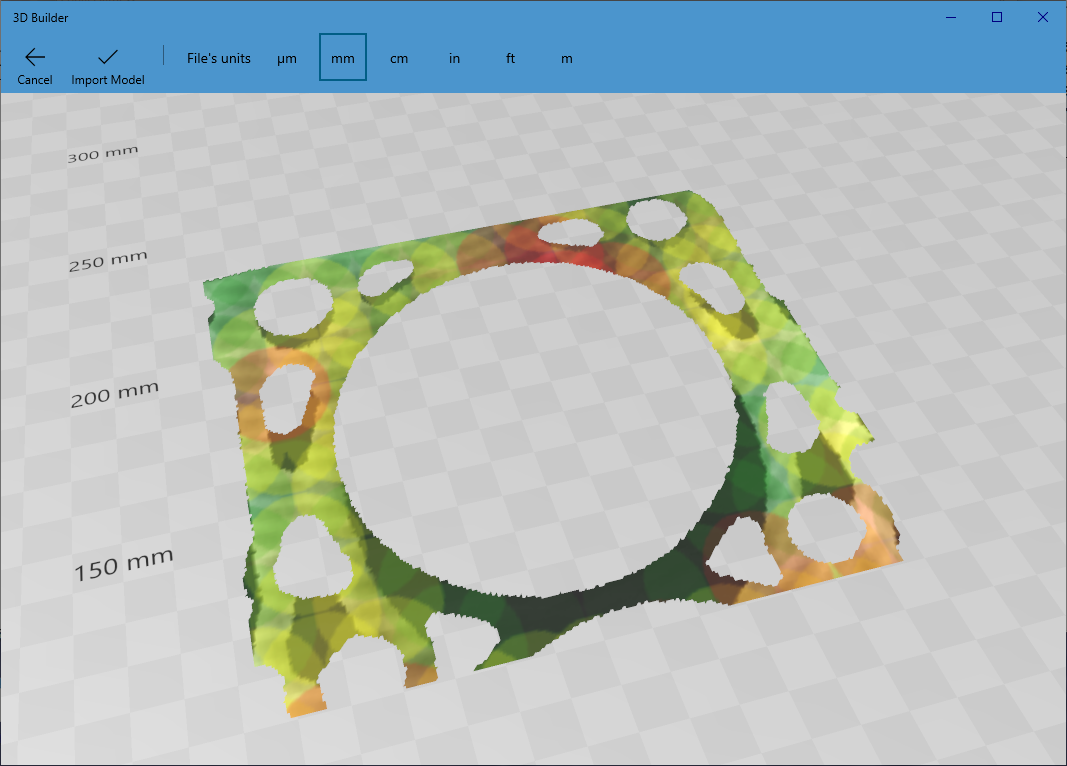 Local flatness (zonal flatness, per area flatness) on an engine head deck - Digital Metrology Solutions