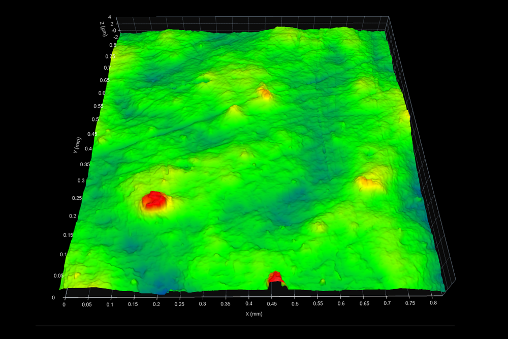 Surface Texture Apple Surface -Digital Metrology Surface Library