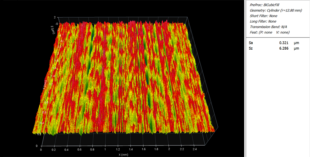 Grinding Surface - Ground Shaft - Digital Metrology Surface Library