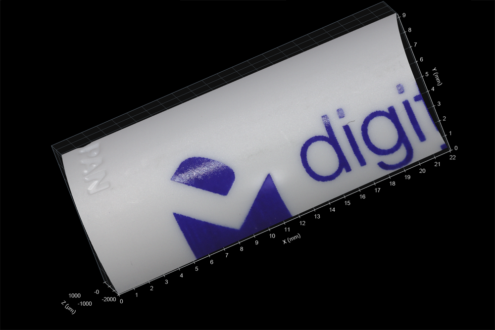 Surface Texture Plastic Pen Cap with Logo Ink - Digital Metrology