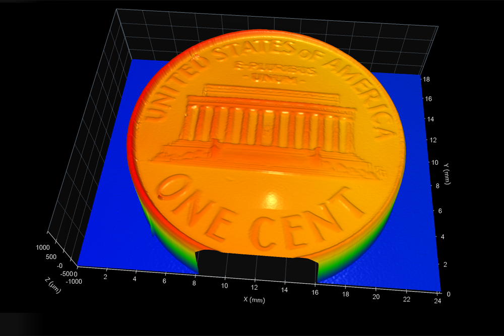 Surface Texture of a United States One Cent Penny Coin - Digital Metrology Solutions