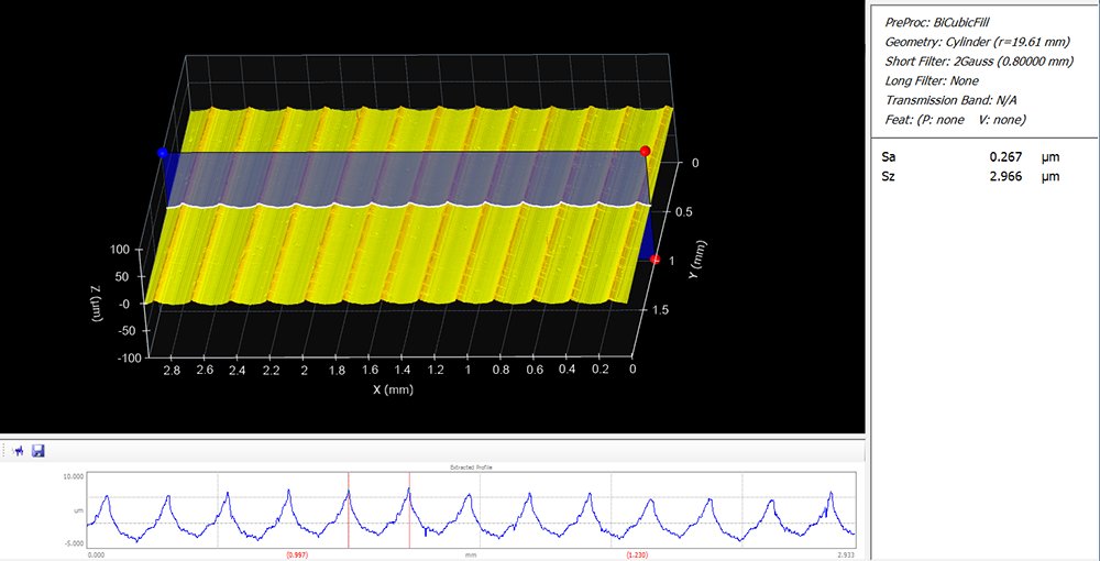 Turning Surface - Turned Shaft - Digital Metrology Surface Library