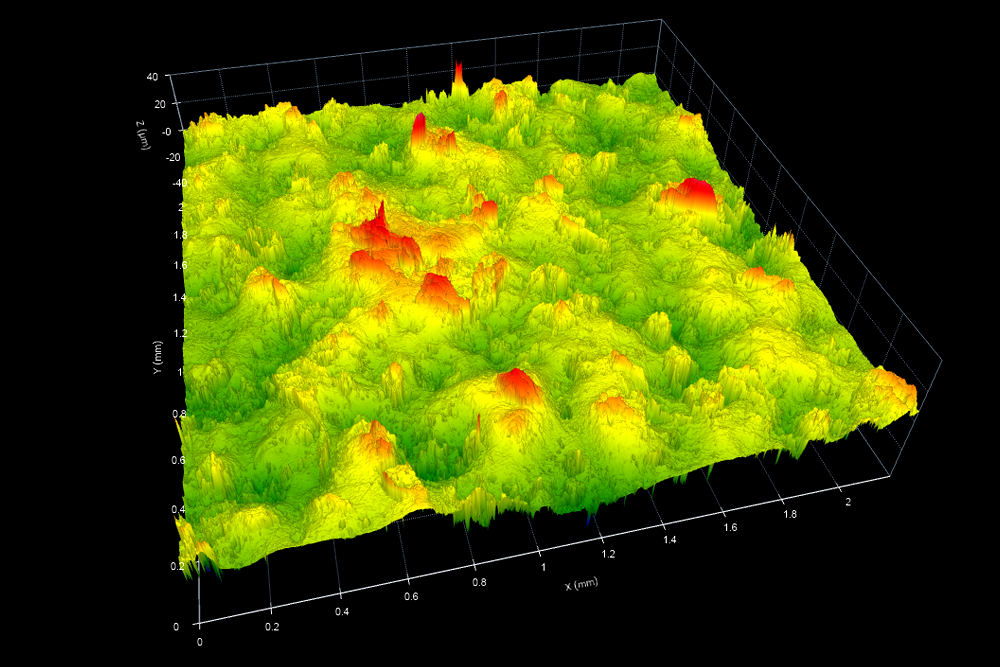 Surface Texture of non-stick pan - Ninja Foodi Never Stick Pan - Digital Metrology Solutions