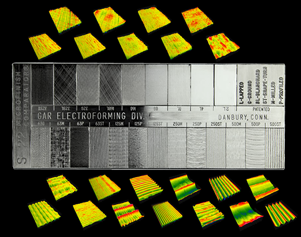 gar strip,microfinish comparator gage,surface roughness,surface texture,Digital Metrology