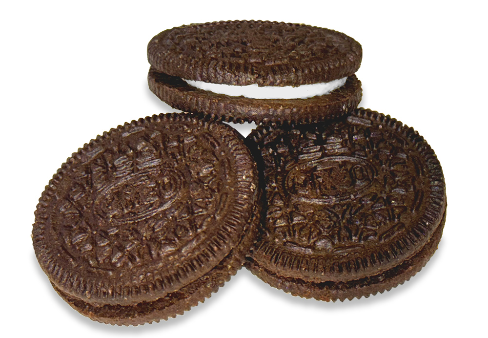 surface texture of an oreo cookie wafer