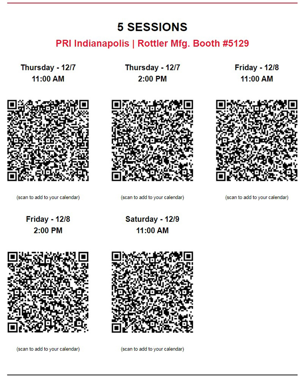 At PRI 2023 Indianapolis, the panel of Mark Malburg (Digital Metrology), Ed Kiebler (Rottler Manufacturing) and Keith Jones (Total Seal Piston Rings) will dive into the topic of surface finishes for racing applications. These panel discussions will take place at the Rottler Manufacturing booth #5129. Dates and times for the panel discussions are shown below.