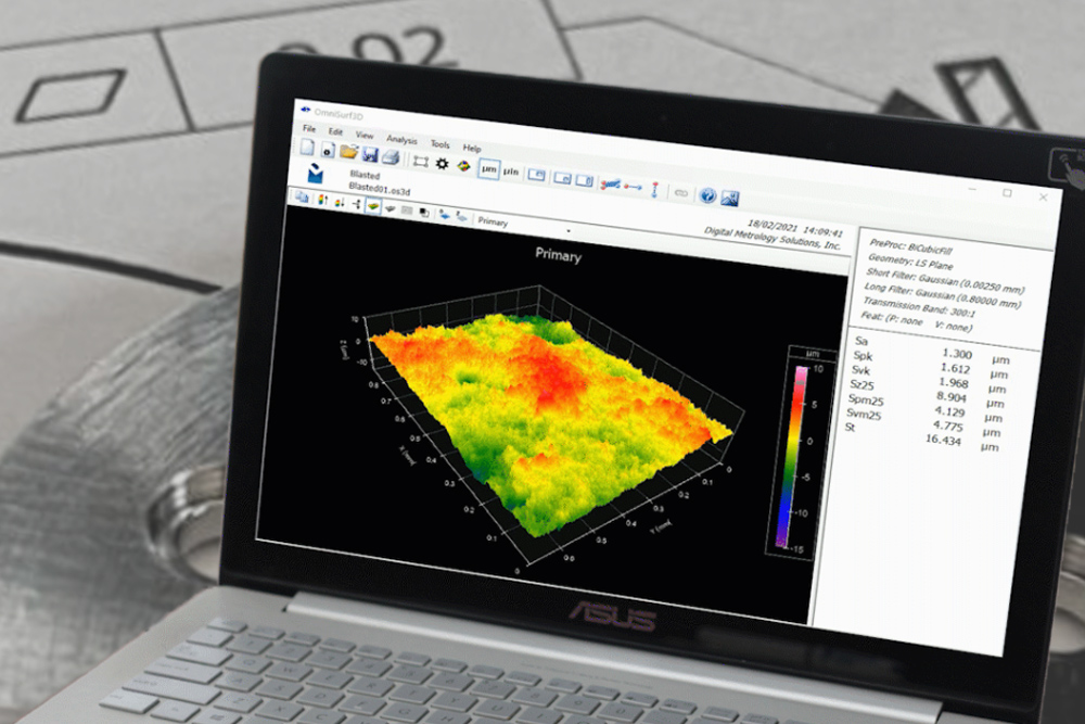 omnisurf3d surface texture analysis software, surface roughness, surface texture