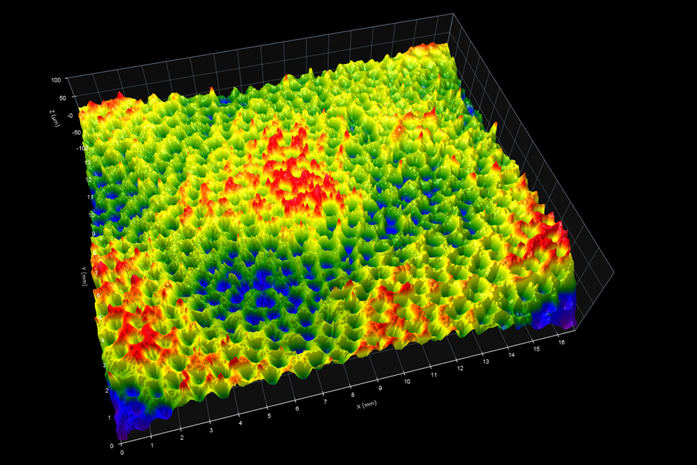 organic texture, leather, center console, gelsight, digital metrology