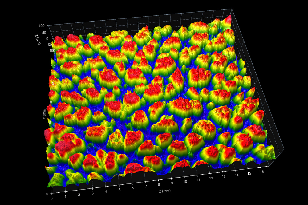 organic texture, plastic, steering wheel center, gelsight, digital metrology