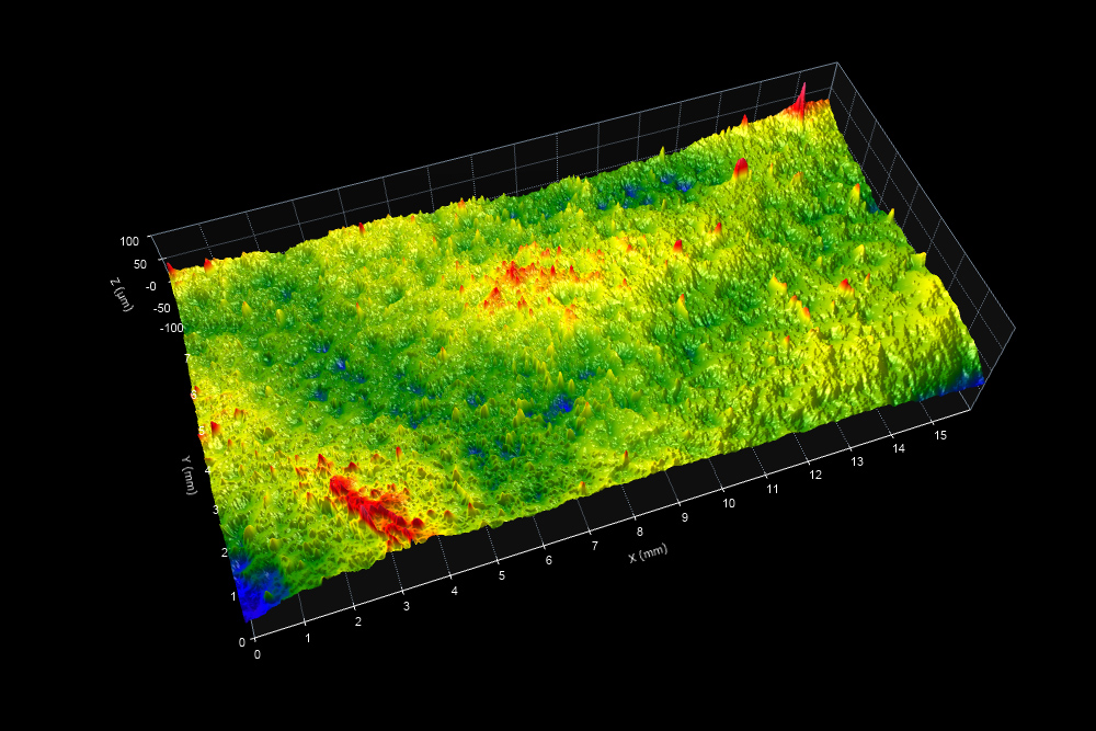organic texture, plastic, steering wheel center, gelsight, digital metrology