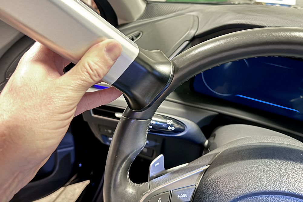 organic texture, plastic, steering wheel center, gelsight, digital metrology