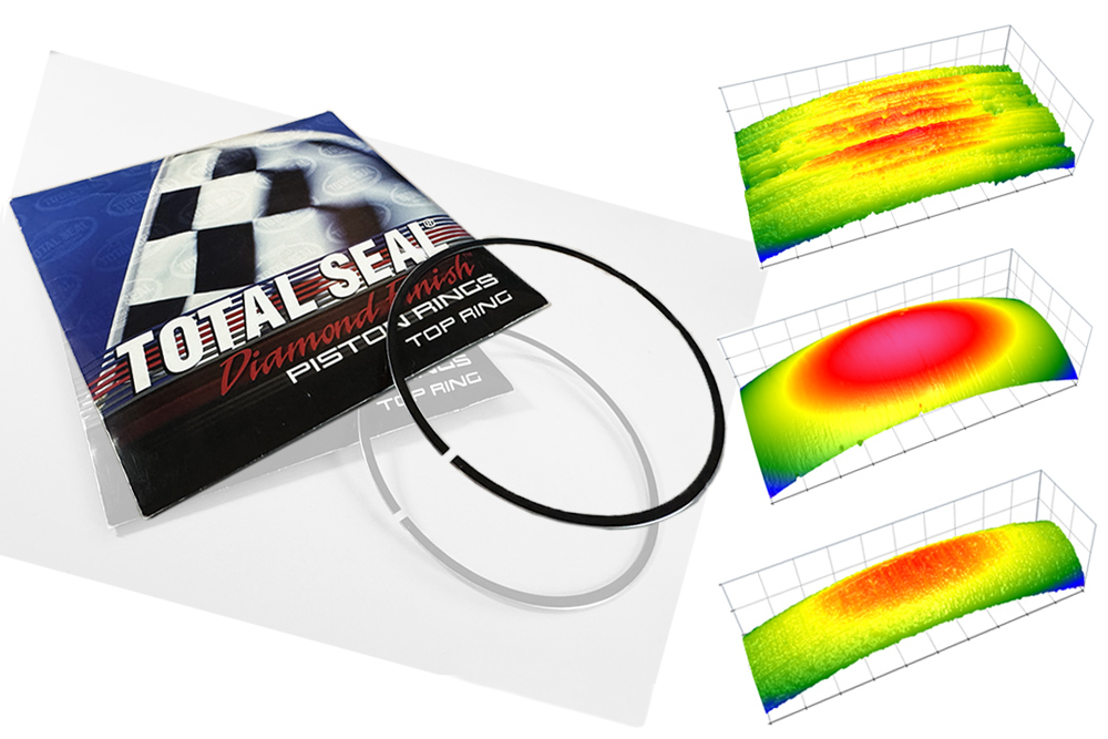 piston ring surface texture, surface roughness, roughness of piston ring materials