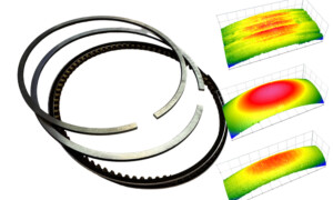 piston ring surface texture, surface roughness, roughness of piston ring materials